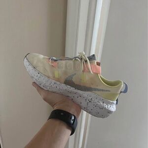 Nike Cream and Orange Athletic Shoe